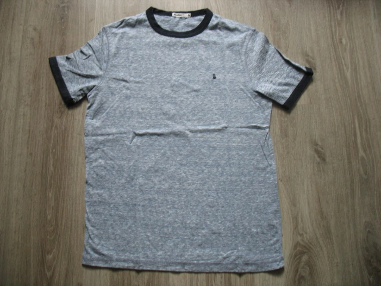 TEE SHIRT MC BLEU CHINÉ - BIZZBEE - TAILLE XS - n°06